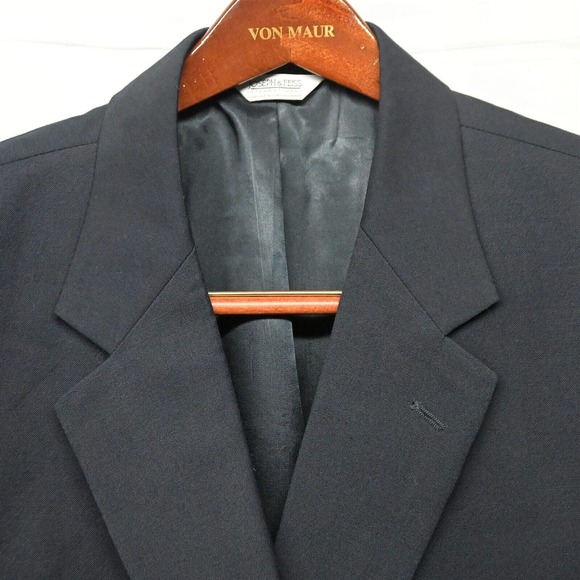 Joseph Feiss 50 Tall Navy Blue Gold 2 Button Blazer Suit Jacket Sport Coat - Picture 5 of 10